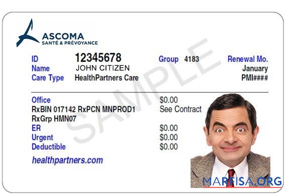 Realistic Equatorial Guinea health insurance card sample